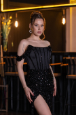 Robe de Soirée Longue Noir ABU6087
