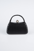 Sac de Soirée Luxe Cuir Noir KC752