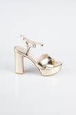 Chaussure Talon Plateforme Peau Or ABC2104