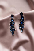 Boucle d'Oreille Bleu Marine UKP1186