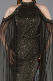 Robe de Soirée Longue Perlé Kaki ABU6117