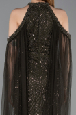 Robe de Soirée Longue Perlé Kaki ABU6117