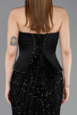 Robe de Soirée Longue Squameuse Noir ABU5978
