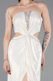 Robe de Soirée Longue Beige ABU6127