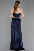 Robe de Soirée Longue Bleu Marine ABU6127