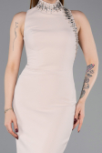 Robe Queue de Poisson Longue Beige ABU6128