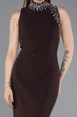 Robe Queue de Poisson Longue Brun ABU6128