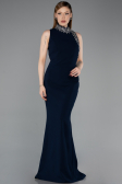 Robe Queue de Poisson Longue Bleu Marine ABU6128