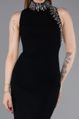 Robe Queue de Poisson Longue Noir ABU6128