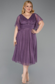 Robe De Invitation Grande Taille Midi Lavande ABK2622