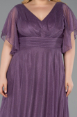 Robe De Invitation Grande Taille Midi Lavande ABK2622