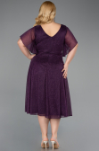 Robe De Invitation Grande Taille Midi Violet ABK2622