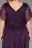 Robe De Invitation Grande Taille Midi Violet ABK2622