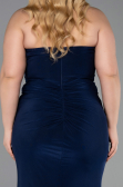 Robe De Soirée Grande Taille Longue Bleu Marine ABU6097