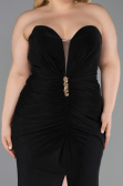 Robe De Soirée Grande Taille Longue Noir ABU6097