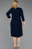 Robe De Invitation Grande Taille Midi Bleu Marine ABK2620