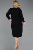 Robe De Invitation Grande Taille Midi Noir ABK2620
