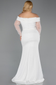 Robe Grande Taille Longue Blanc ABU6103