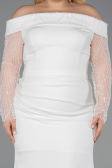 Robe Grande Taille Longue Blanc ABU6103