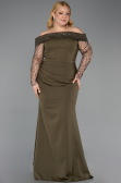 Robe Grande Taille Longue Kaki ABU6103
