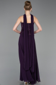 Robe de Soirée Longue Mousseline Violet ABU6150