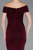 Robe De Soirée Grande Taille Longue Rouge Bordeaux ABU5714