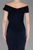Robe De Soirée Grande Taille Longue Bleu Marine ABU5714