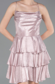 Robe de Cérémonie Courte Satin Poudre ABK2624