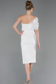 Robe de Cérémonie Midi Blanc ABK2625