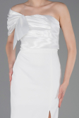 Robe de Cérémonie Midi Blanc ABK2625