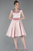 Robe de Cérémonie Midi Satin Poudre ABK2626