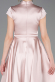 Robe de Cérémonie Midi Satin Poudre ABK2626