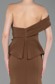 Robe Queue de Poisson Longue Brun ABU6153