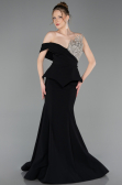 Robe Queue de Poisson Longue Noir ABU6153