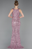 Robe De Soirée Squameuse Longue Poudre ABU5135