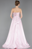 Robe de Soirée Longue Perlé Poudre ABU6125