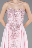 Robe de Soirée Longue Perlé Poudre ABU6125