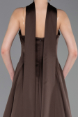 Robe de Soirée Longue Satin Brun ABU6156
