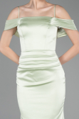 Robe de Soirée Longue Satin Menthe ABU6158