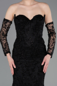 Robe de Soirée Longue Lacé Noir ABU6159