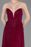 Robe de Soirée Longue Dantelle Prune ABU6160