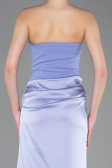 Robe de Soirée Longue Satin Lilas ABU6096