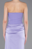 Robe de Soirée Longue Satin Lilas ABU6096