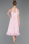 Robe de Cérémonie Midi Mousseline Poudre ABK2619