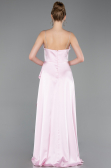 Robe de Soirée Longue Satin Poudre ABU6130