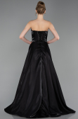 Robe de Soirée Longue Perlé Noir ABU6125