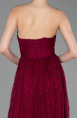 Robe de Soirée Longue Dantelle Prune ABU6160