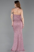 Robe Queue de Poisson Longue Perlé Poudre ABU6165