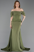 Robe de Soirée Longue Kaki ABU6167