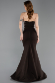 Robe Queue de Poisson Longue Brun ABU6168